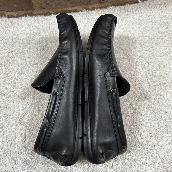 Marc Joseph Black Leather Driver Loafers - Picture 5 of 13